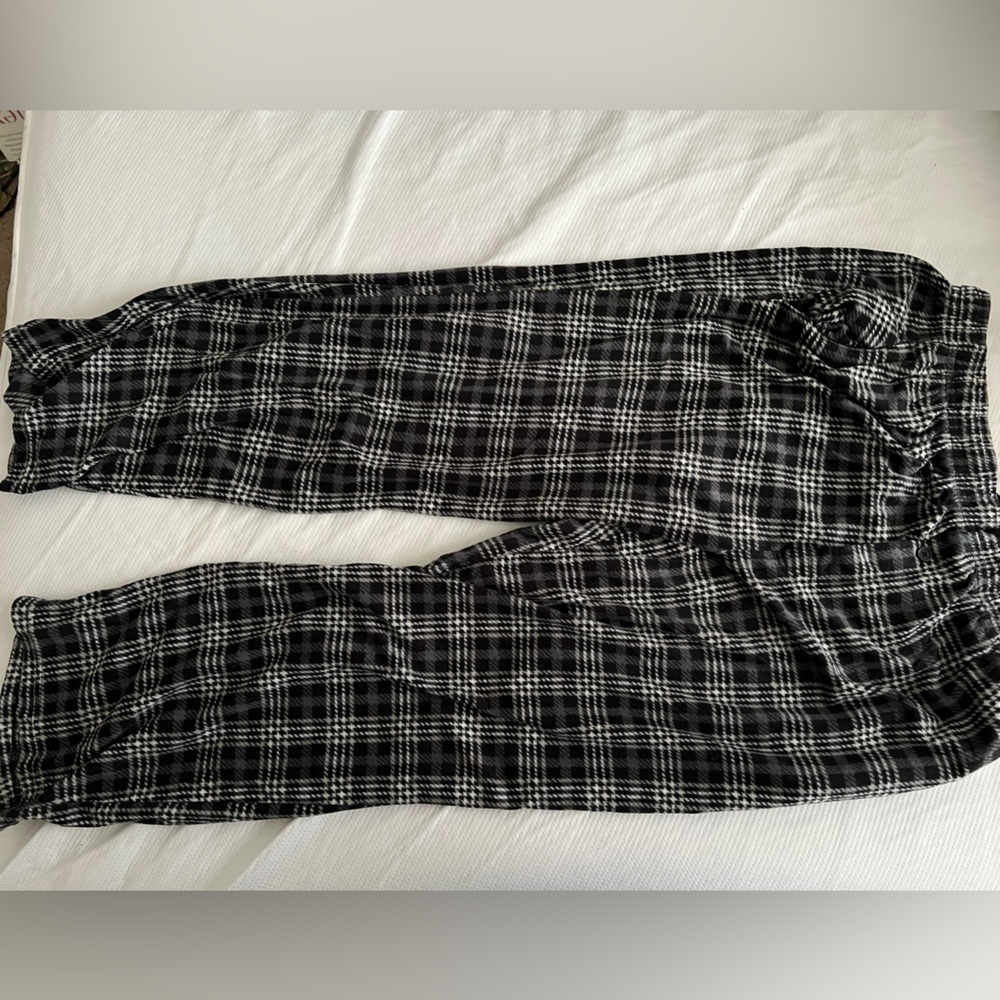 Men's Black Plaid Sleep Pants